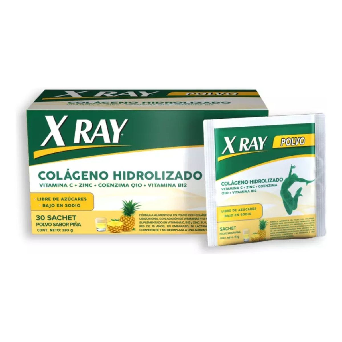 NUTRAPHARM - X-ray Colageno Piña Sobre 10 Gr X 30 Un