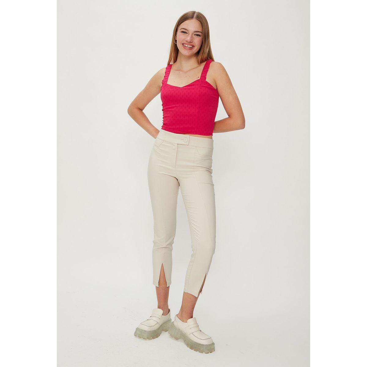 IO - Blusa Sin Mangas Fucsia Mujer Io