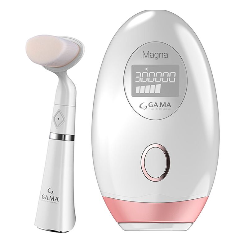 GAMA - Pack Depiladora IPL Magna Laser Definitiva + Mini Cleaning Brush Gama