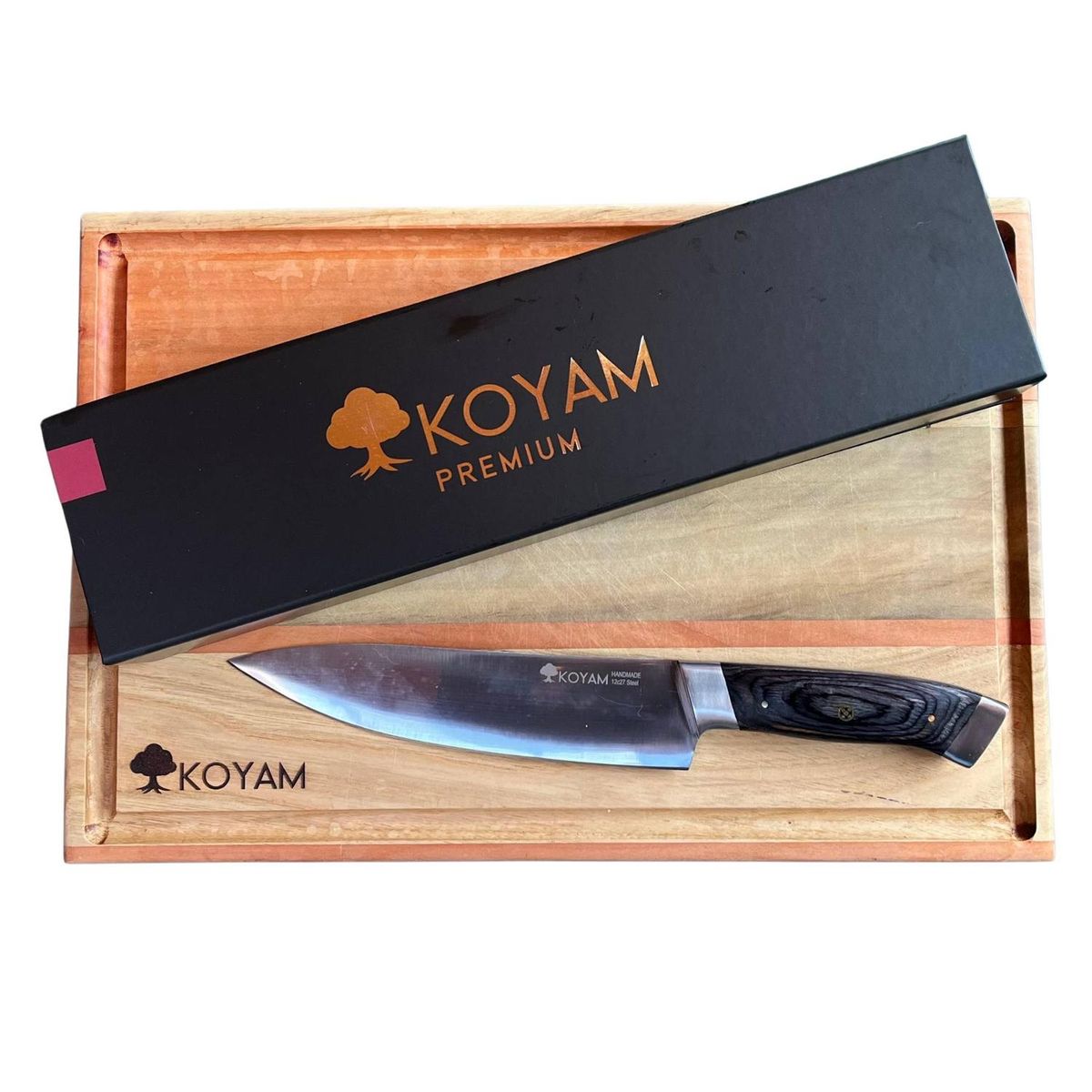 KOYAM - KOYAM - Cuchillo Chef 32cm Gris Alta Gama Acero 12C27
