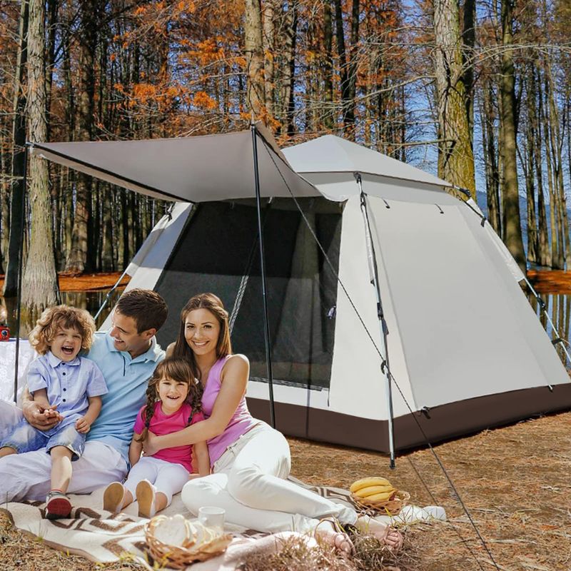 ELEMENT DESIGN - Carpa Instant Camping 4 Personas con 2 Puertas y 2 Ventanas
