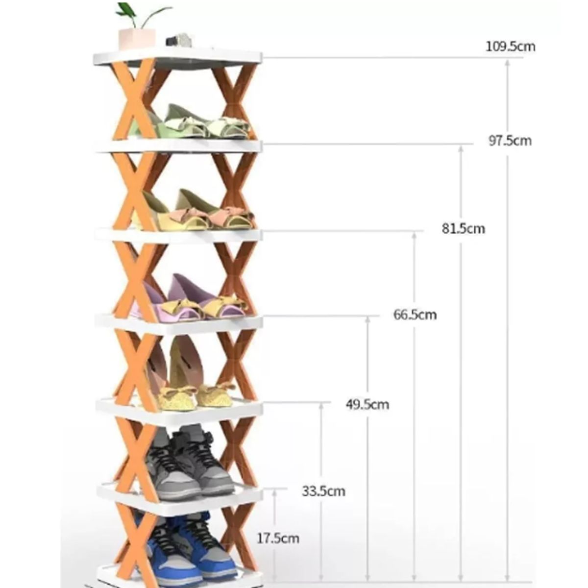 GENERICO - Cajas Organizadoras De Zapatos Cajas Apilables Zapateras X6