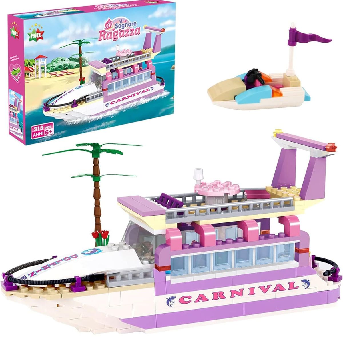 GENERICO - Crucero De Bloques Armable 318 Piezas