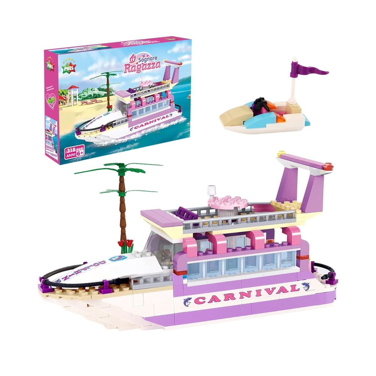 GENERICO - Crucero De Bloques Armable 318 Piezas