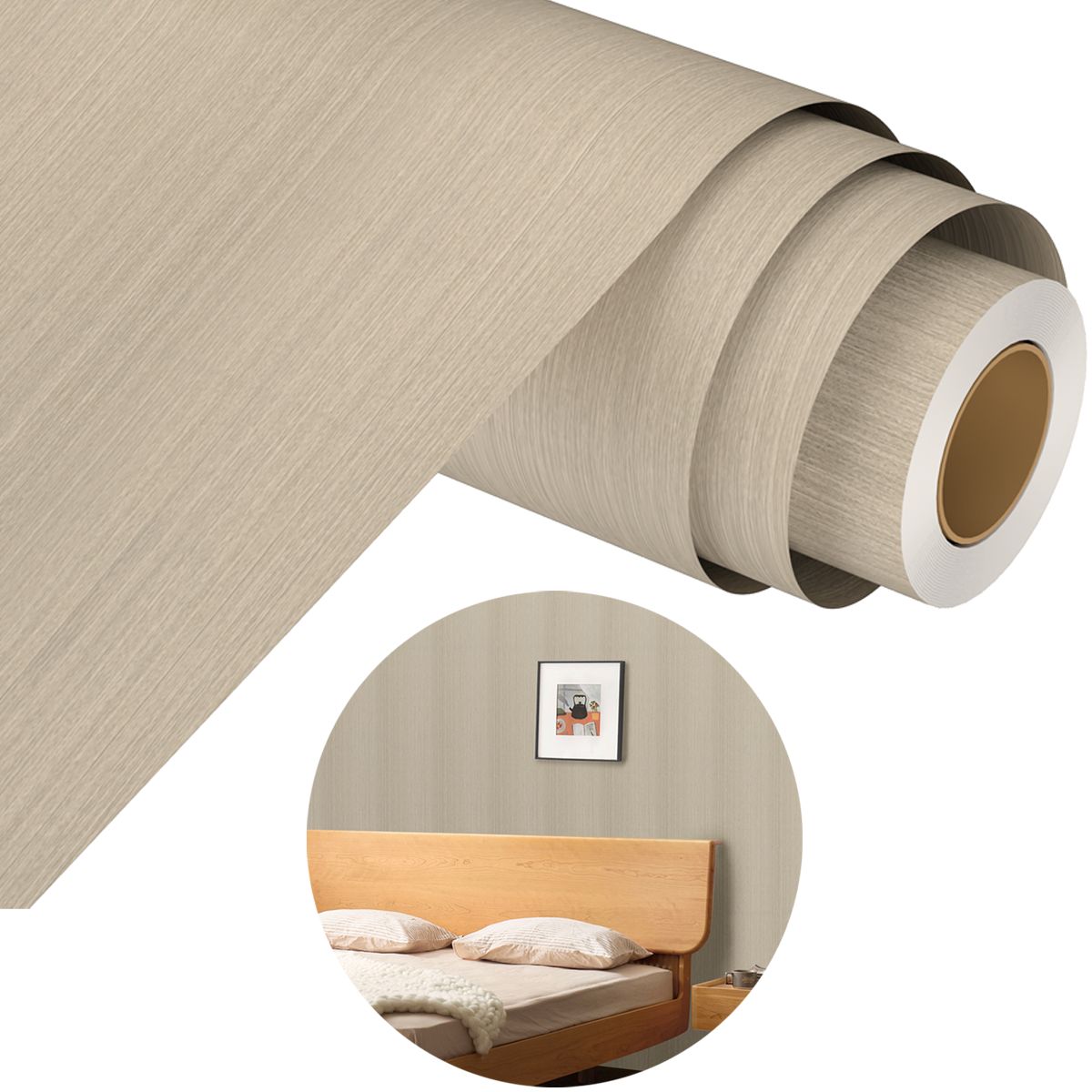 AIZO - Papel pintado autoadhesivo con textura madera  10m X 60cm