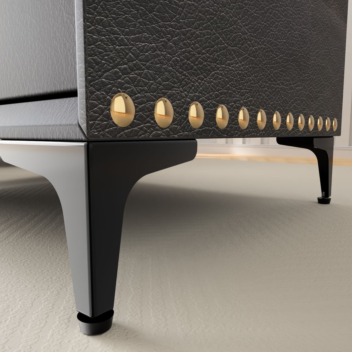 AIZO - 4 Pzs Patas Metálicas Para Muebles Cama  Sofá  Elevadores Ajustable 13cm