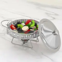 AIZO - Plata Chafing Bufetera Ollas Vaporeras Calentador De Comida 2l