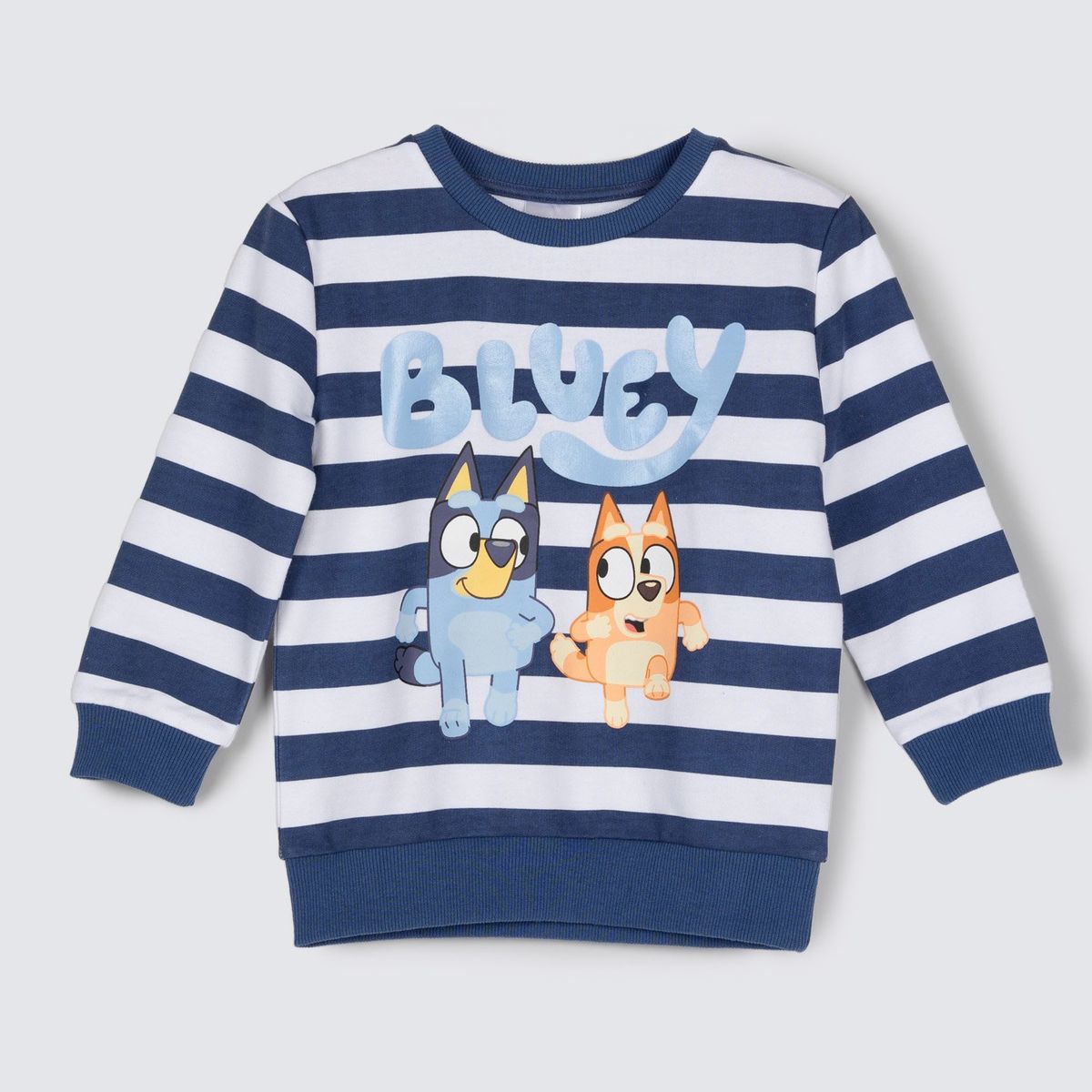BLUEY - Poleron Cerrado Niño Rayas Azul Bluey
