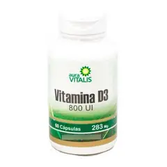 AURA VITALIS - Vitamina D3 Cápsulas 800 Ui X 60 Auravitalis