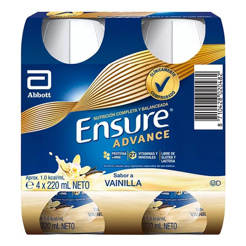 NUTRAPHARM - Ensure Advance Vainilla 220 Ml X 4 Und