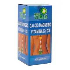 AURA VITALIS - Calcio Magnesio Vit C D3 Cápsulas 367 Mg X 100 Auravitalis