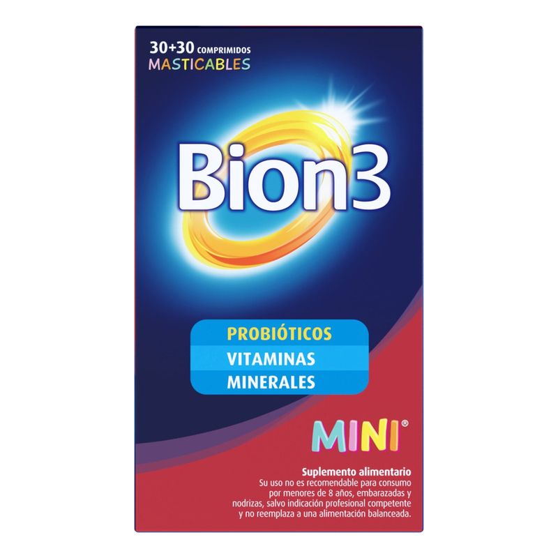 NUTRAPHARM - Pack Bion 3 Mini 60 Comprimidos Masticables