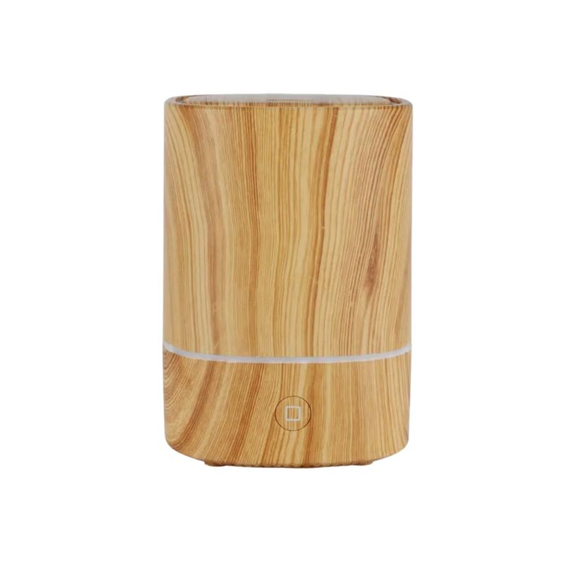 GENERICO - Humificador Difusor de Aire Marron Claro Luz LED Hogar