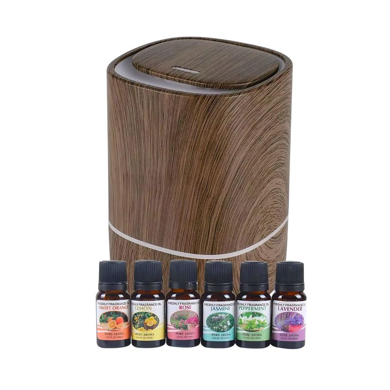 GENERICO - Pack Humificador Marrón Claro Más 6 Esencias Aromáticas
