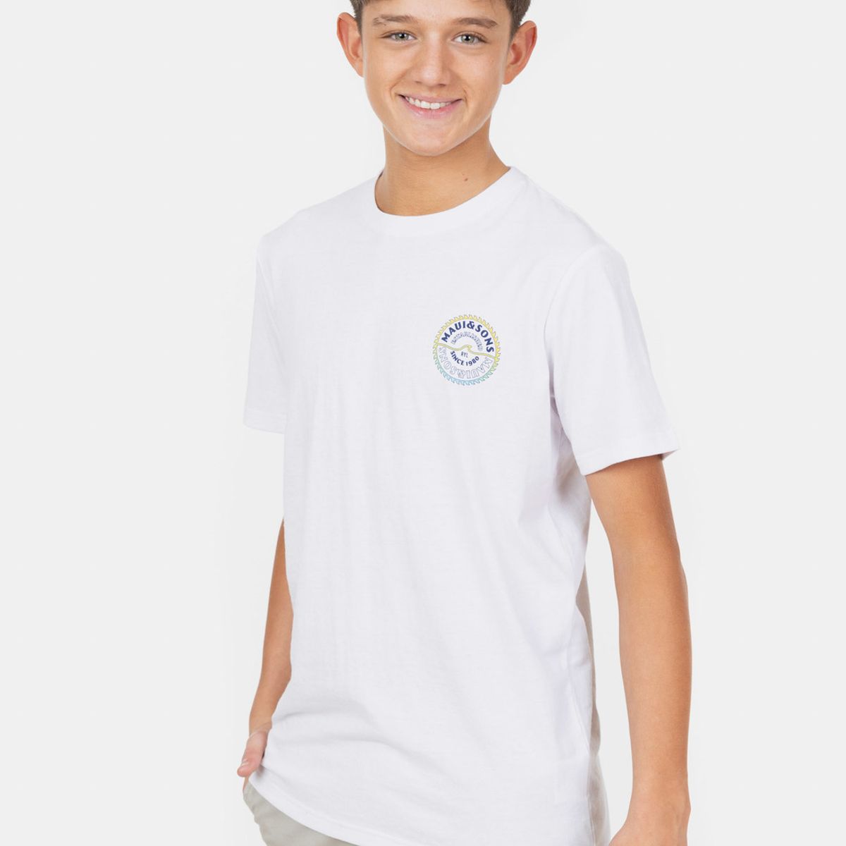 MAUI AND SONS - Polera MC Tiny Timeless Blanco Infantil Maui And Sons