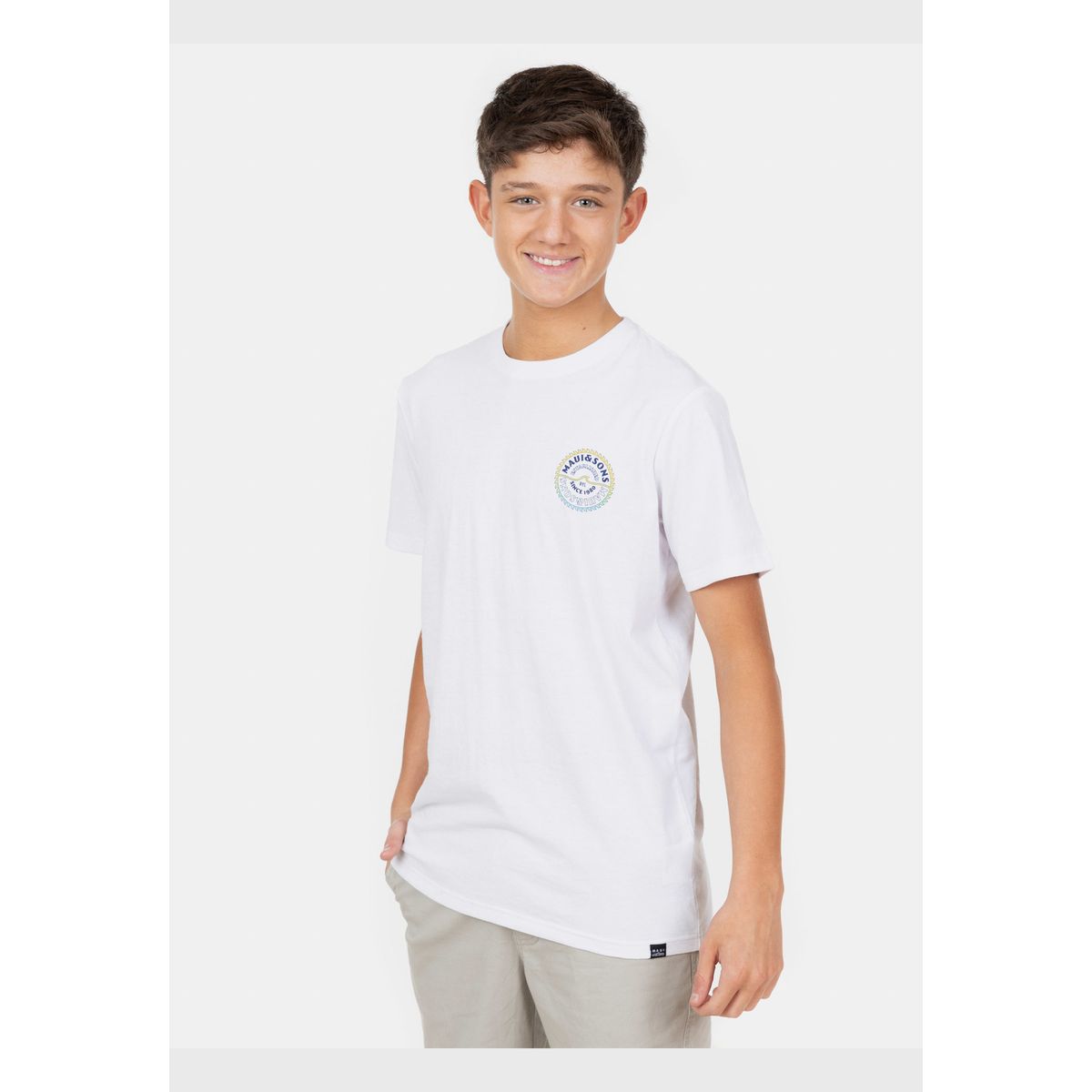 MAUI AND SONS - Polera MC Tiny Timeless Blanco Infantil Maui And Sons
