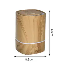 GENERICO - Pack Humidificador Marrón Claro más 12 Esencias Aromáticas
