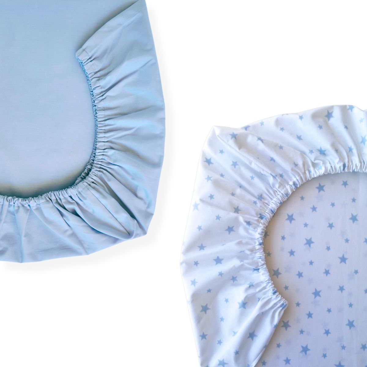 GENERICO - Set de 2 Sábanas Bajeras para colecho Mini Estrellas Azul