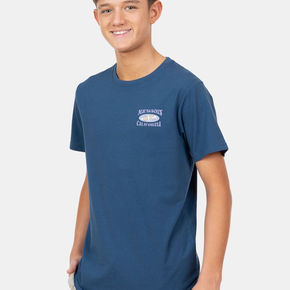 MAUI AND SONS - Polera MC Established Los Angeles Azul Infantil Maui And Sons