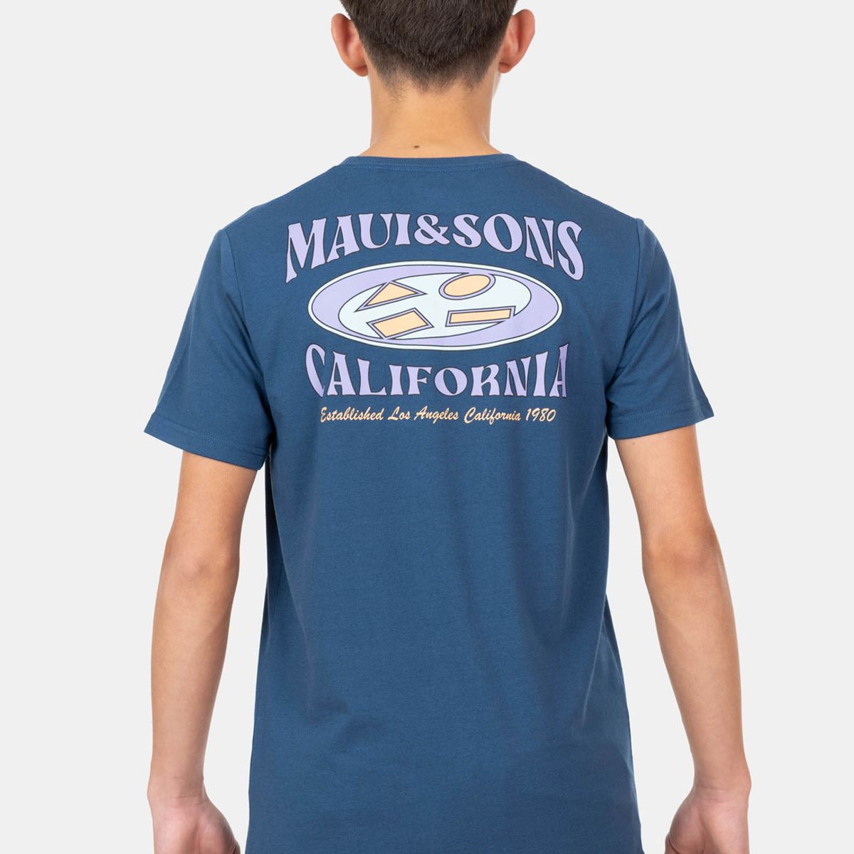 MAUI AND SONS - Polera MC Established Los Angeles Azul Infantil Maui And Sons
