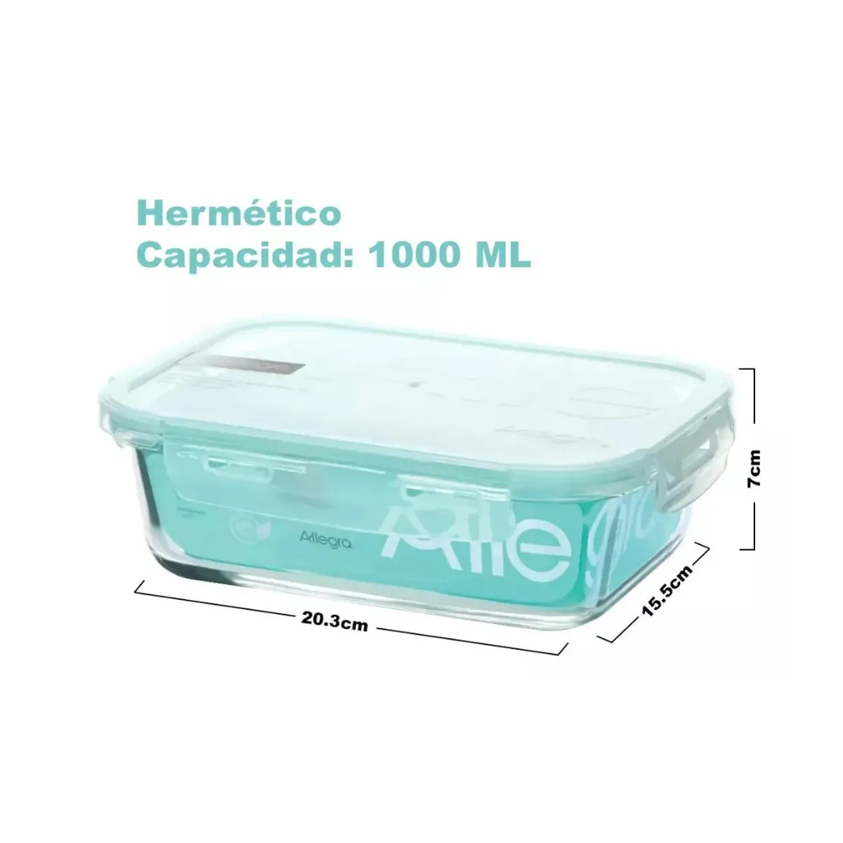 ALLEGRA - Recipiente Hermetico Taper Allegra para Comidas 1 Litro