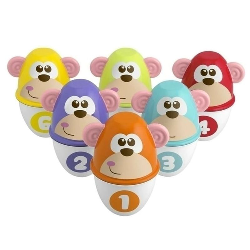 CHICCO - Juguete Bolos Apilables CHICCO Funny Monkey