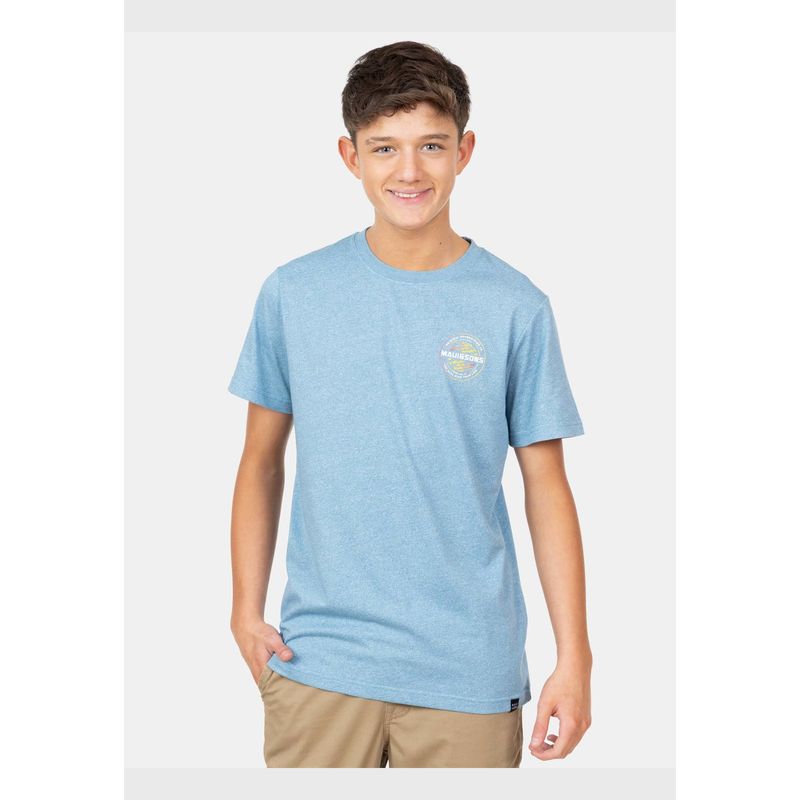 MAUI AND SONS - Polera MC The Real Ride Celeste Infantil Maui And Sons