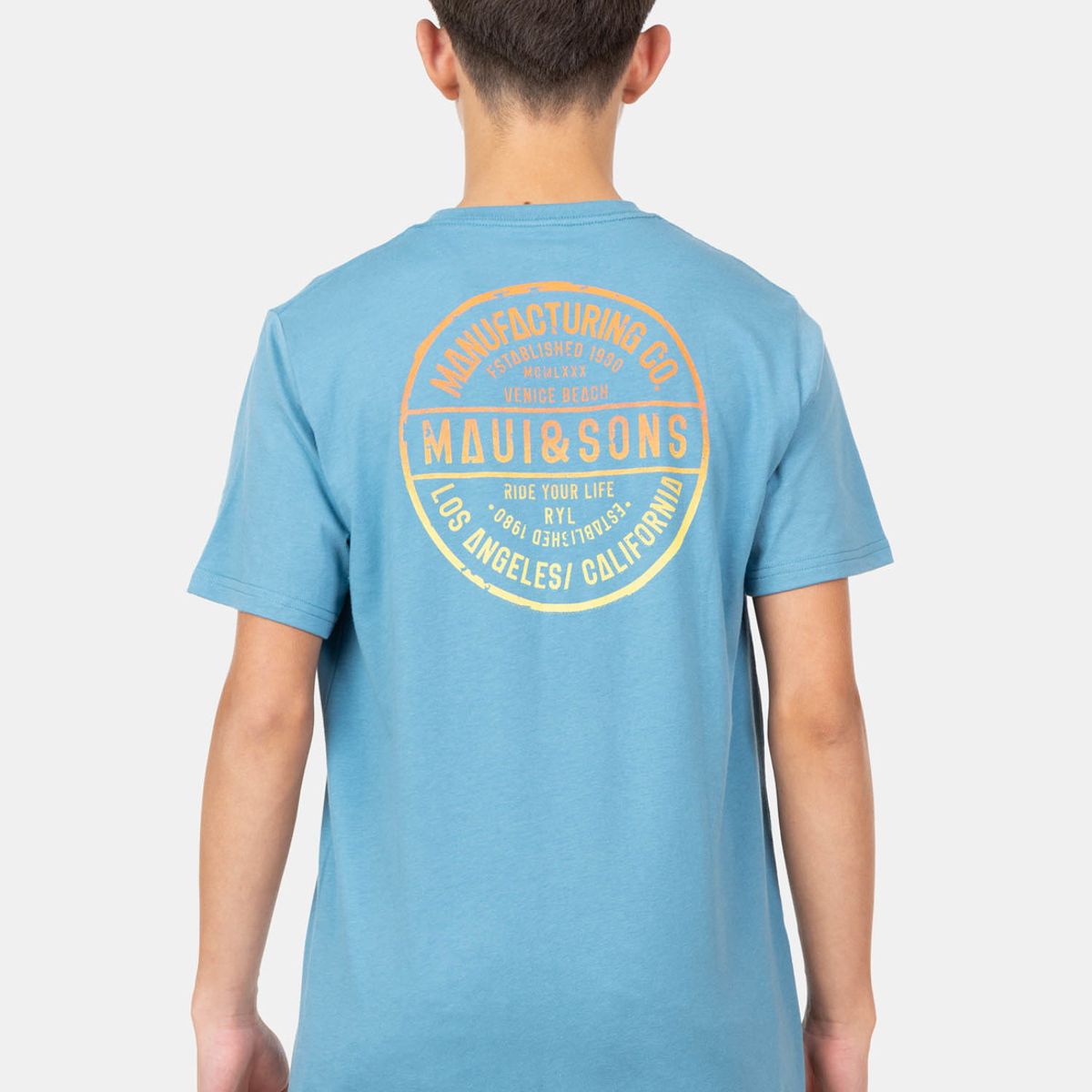 MAUI AND SONS - Polera MC Retro Revival Celeste Infantil Maui And Sons