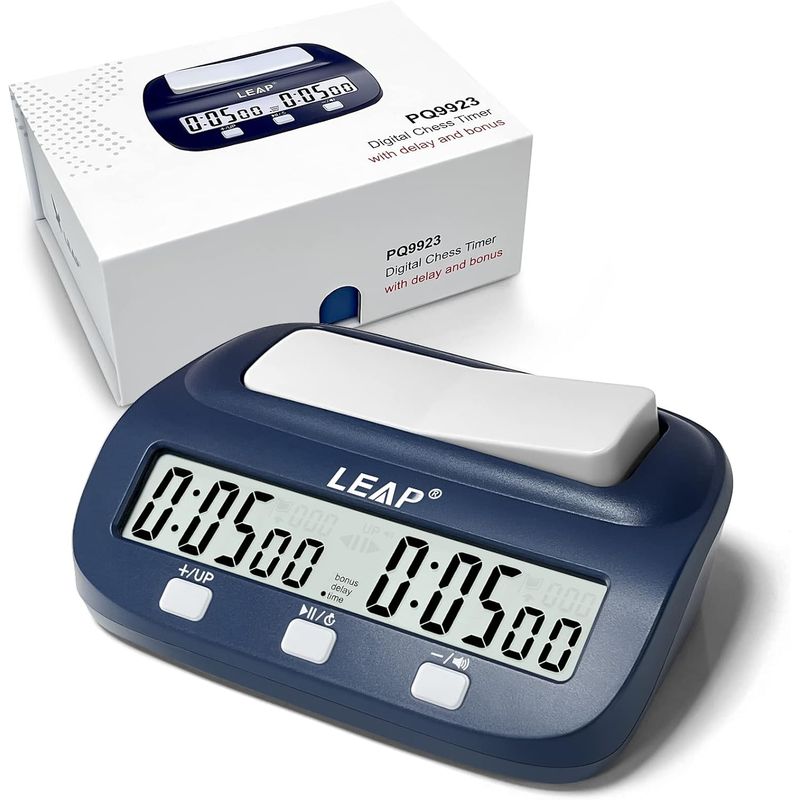 NACION AJEDREZ - Reloj de Ajedrez Digital Profesional con Temporizador Azul