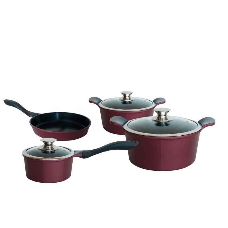 KITCHENWARE - Bateria De Cocina 9 Piezas Berries Aluminio Fundido