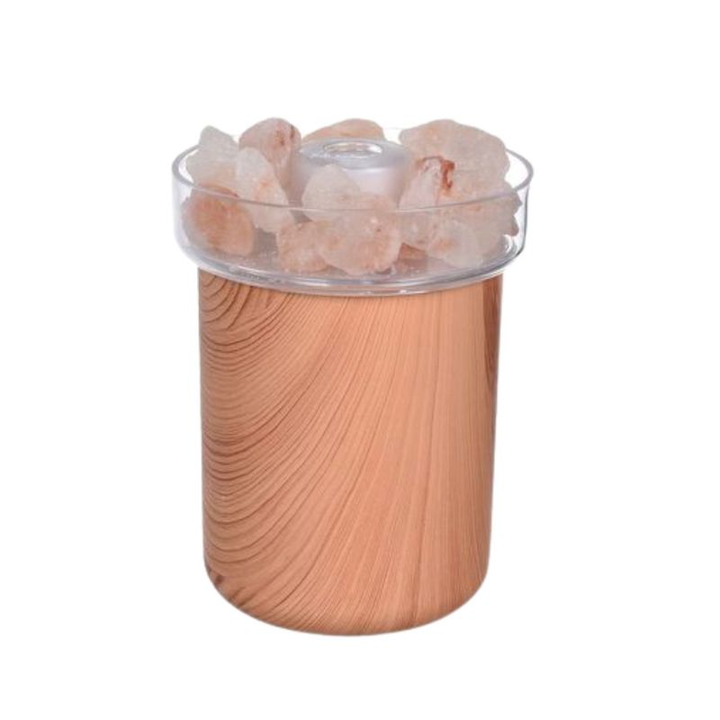 GENERICO - Humidificador Piedras Sal 6 Esencias Aromáticas Marrón Claro