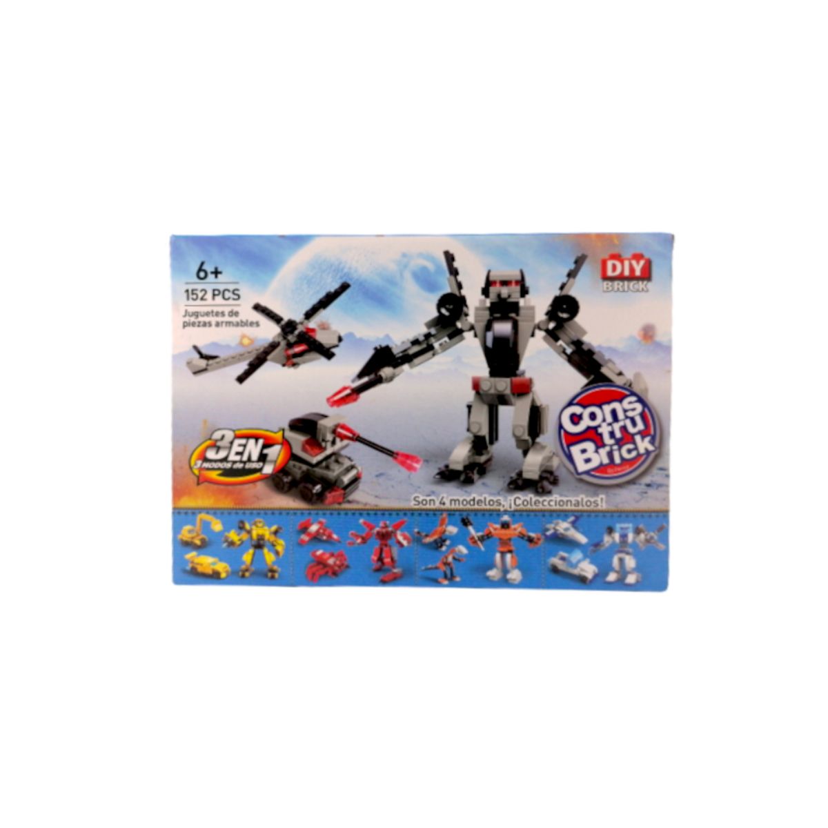 PERROT - Juego Bloques Robot 152 Piezas 3 En 1