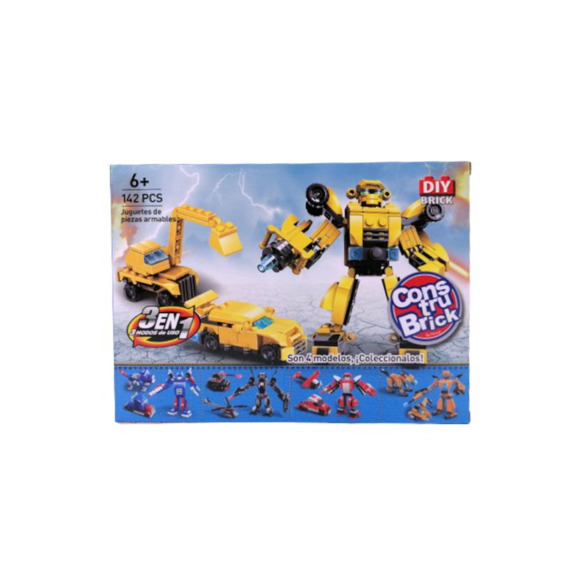 PERROT - Juego Bloques Robot 142 Piezas 3 En 1