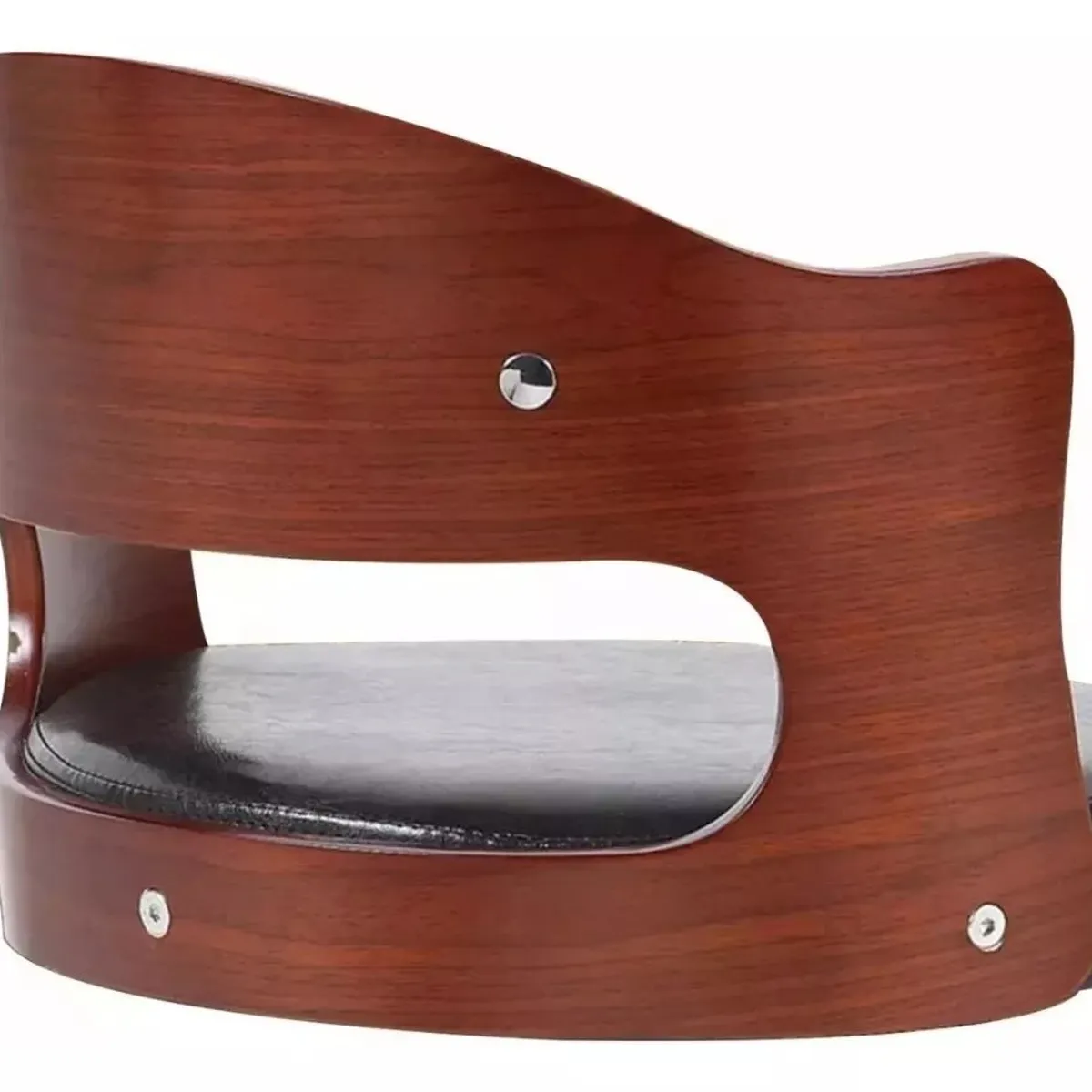 BJ HOGAR - Pack 2 Silla Piso Bar Regulable Taburete Con Respaldo Madera/Ecocuero