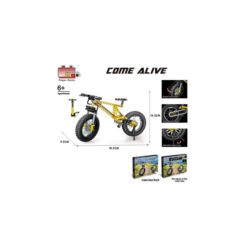 GENERICO - Juego Bloques De Construccion Bicicleta Armable 209 Pzs