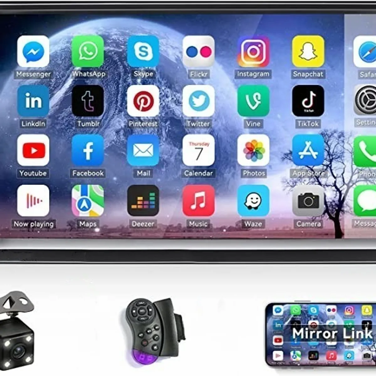 U BUY - Radio Auto 2 Din Mirror Link+camara Retroceso+comando