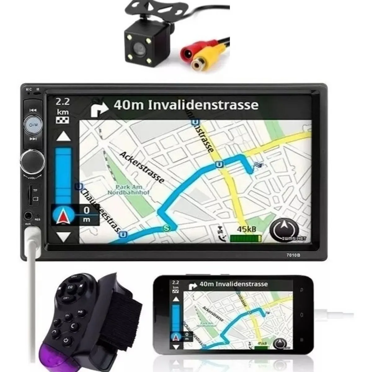 U BUY - Radio Auto 2 Din Mirror Link+camara Retroceso+comando