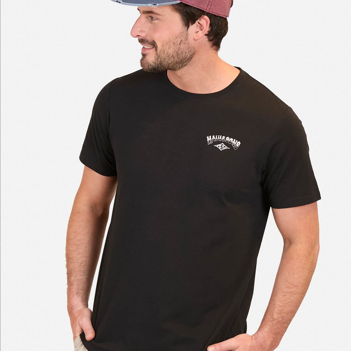 MAUI AND SONS - Polera MC Ocean Whispers Negro Hombre Maui And Sons