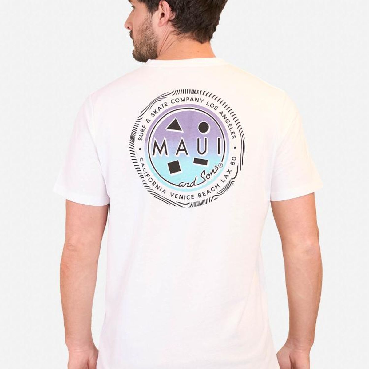 MAUI AND SONS - Polera MC Classic Shores Blanco Hombre Maui And Sons
