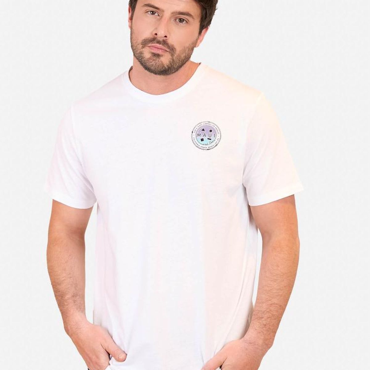 MAUI AND SONS - Polera MC Classic Shores Blanco Hombre Maui And Sons