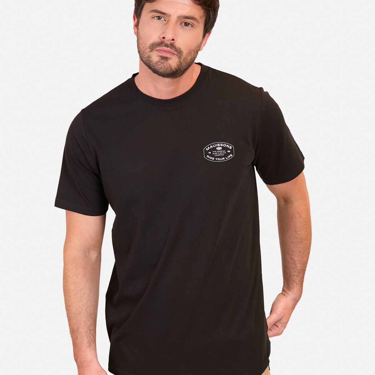 MAUI AND SONS - Polera MC Graffiti Grove Negro Hombre Maui And Sons