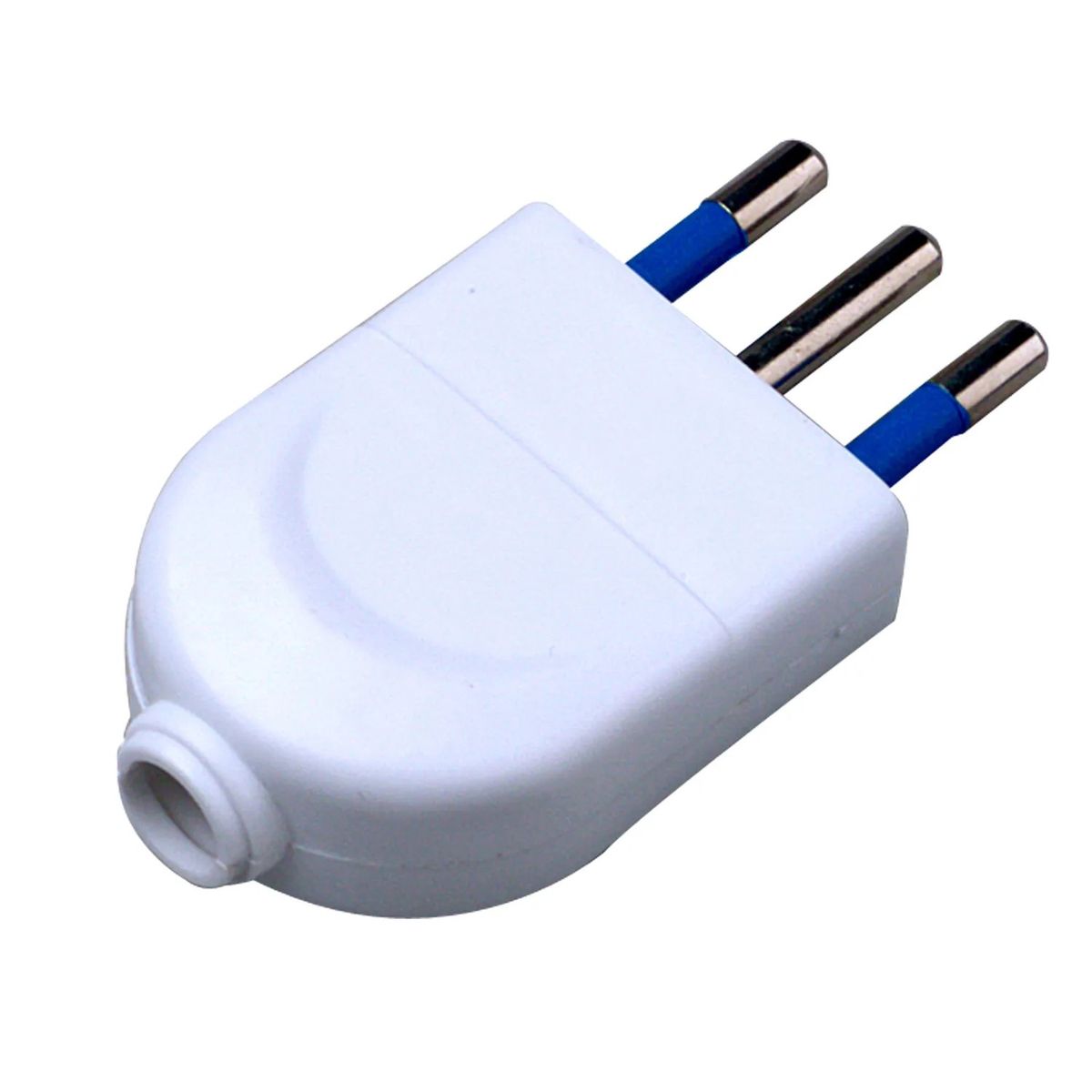 MACROTEL - Enchufe Macho Vertical Macrotel 2P+T Blanco