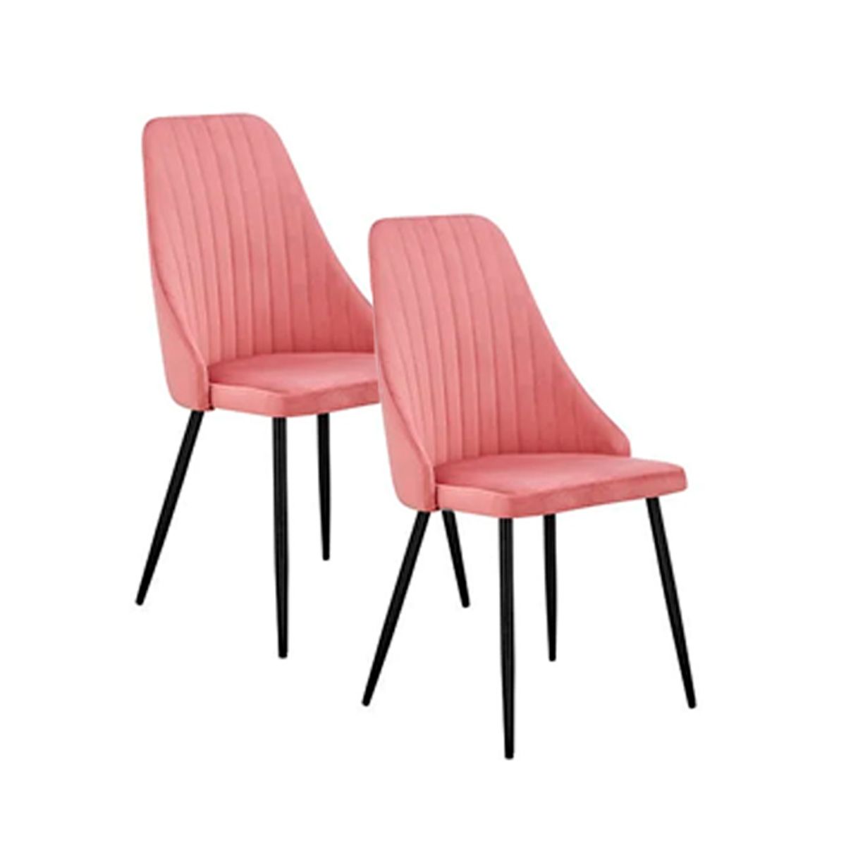 SDFIT - Set De 2x Sillas Comedor Terciopelo Rosado Modelo D19
