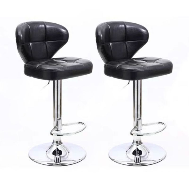 BJ HOGAR - Pack 2 Silla Piso Bar Altura Regulable Taburete Con Respaldo BJ S004-