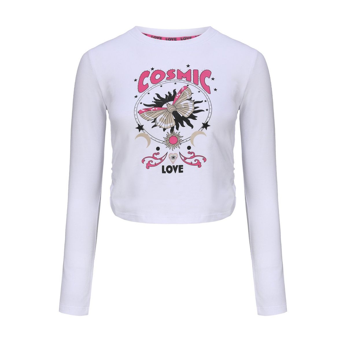 FASHION'S PARK - Polera Niña Recogido Fijo Blanco Fashion's Park