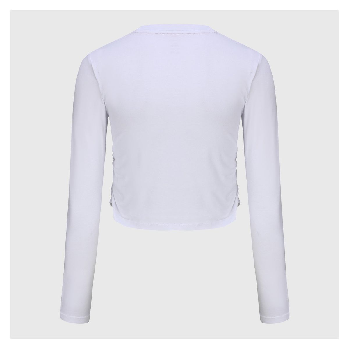 FASHION'S PARK - Polera Niña Recogido Fijo Blanco Fashion's Park
