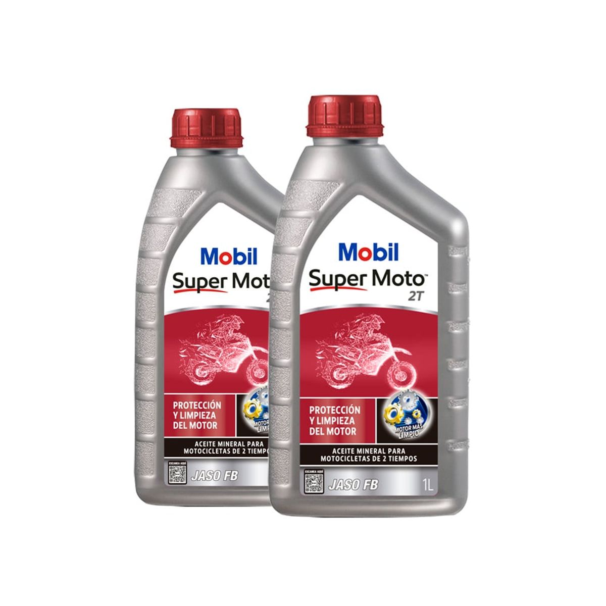 MOBIL - PACK 2 MOBIL SUPER MOTO 2T 1LT