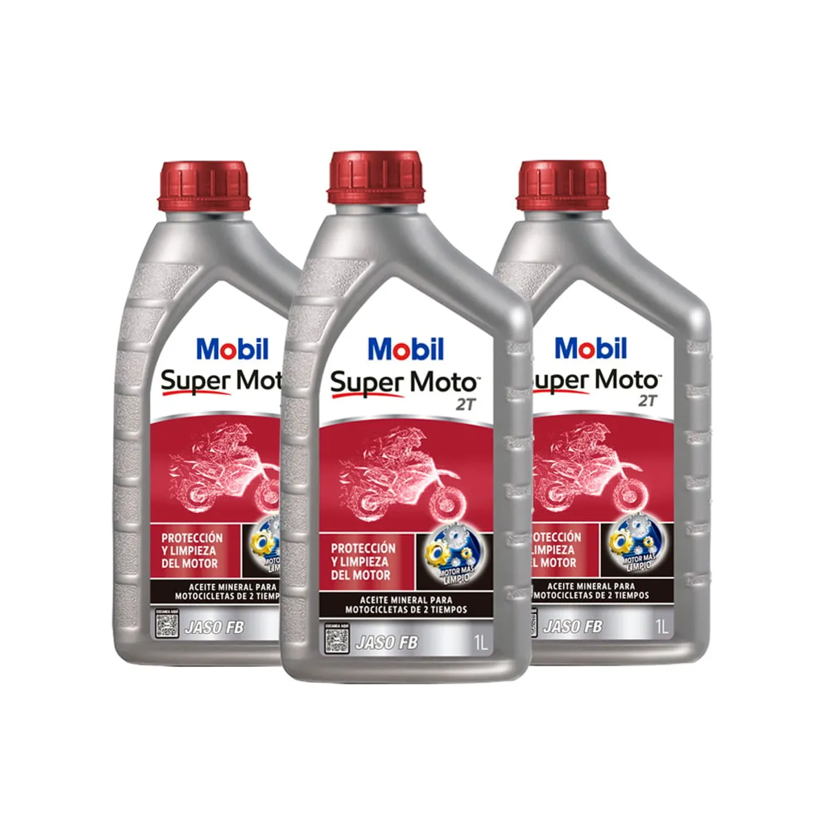 MOBIL - PACK 3 MOBIL SUPER MOTO 2T 1LT
