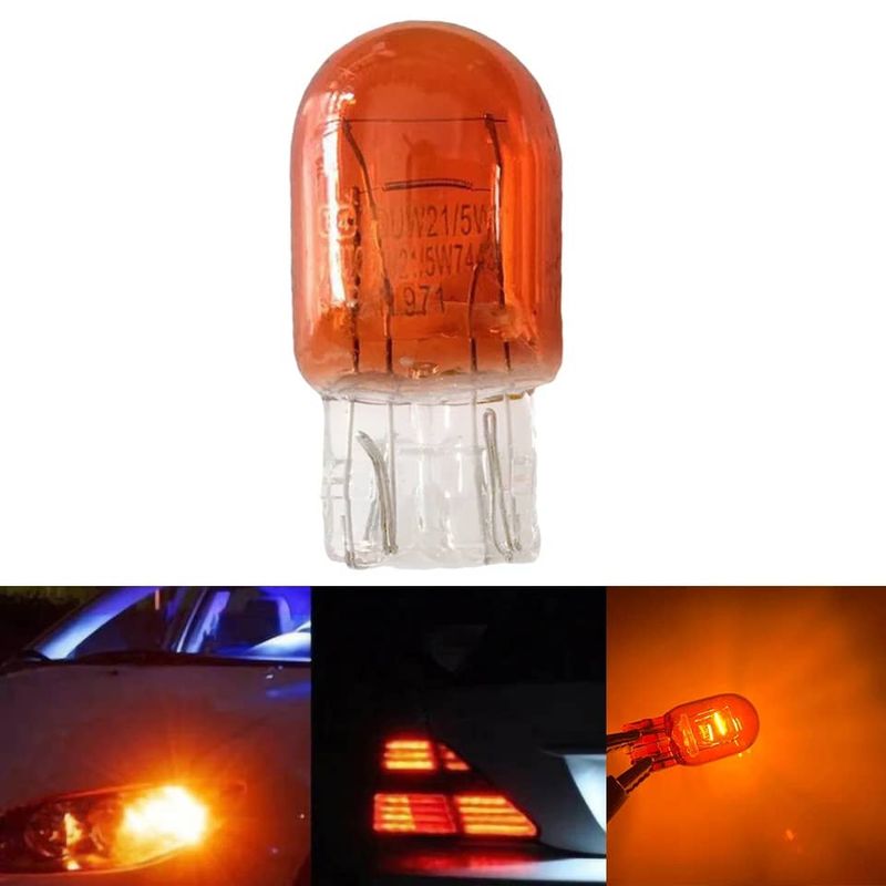 GENERICO - Par ampolletas halógenas autos 12v 215w T20 Doble contacto