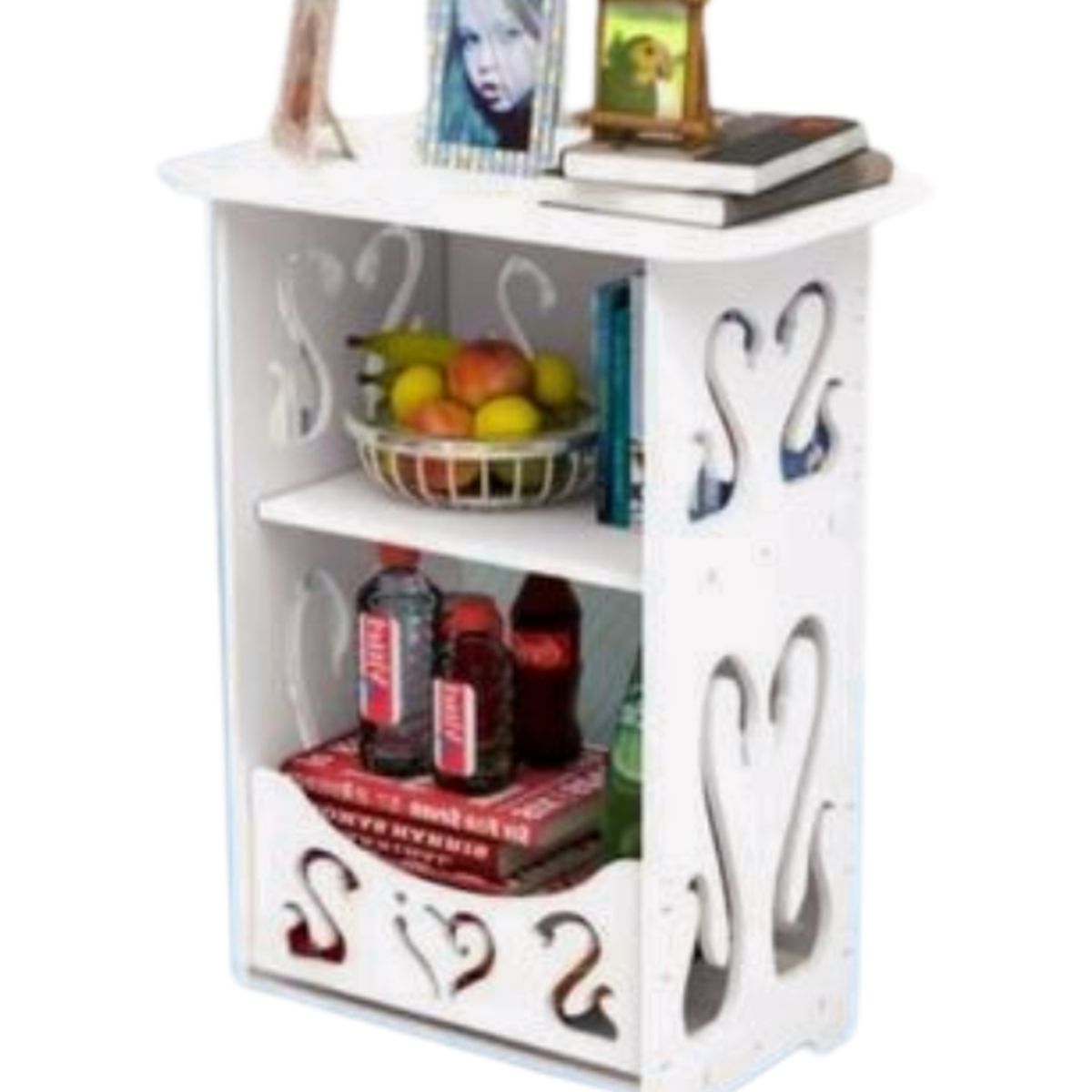 GENERICO - Mueble Organizador Estantería Blanca Mod Cisnes - 40cm de Alto